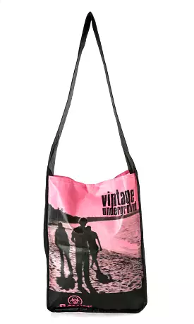 4648 Velcro Patterned Shopping Bag - Pink & Black