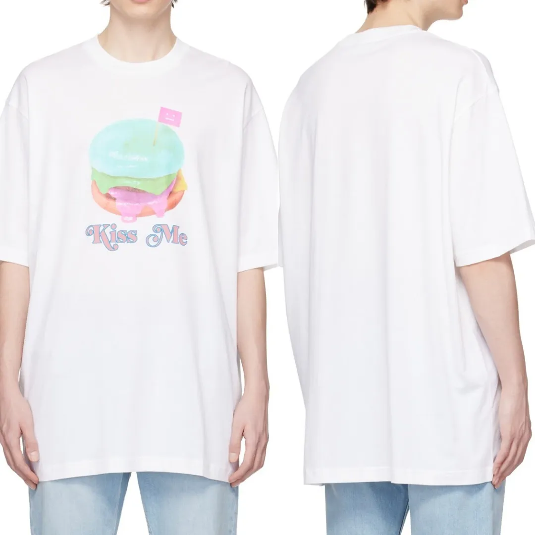 Acne Studios  |Crew Neck Street Style Plain Cotton Short Sleeves Logo