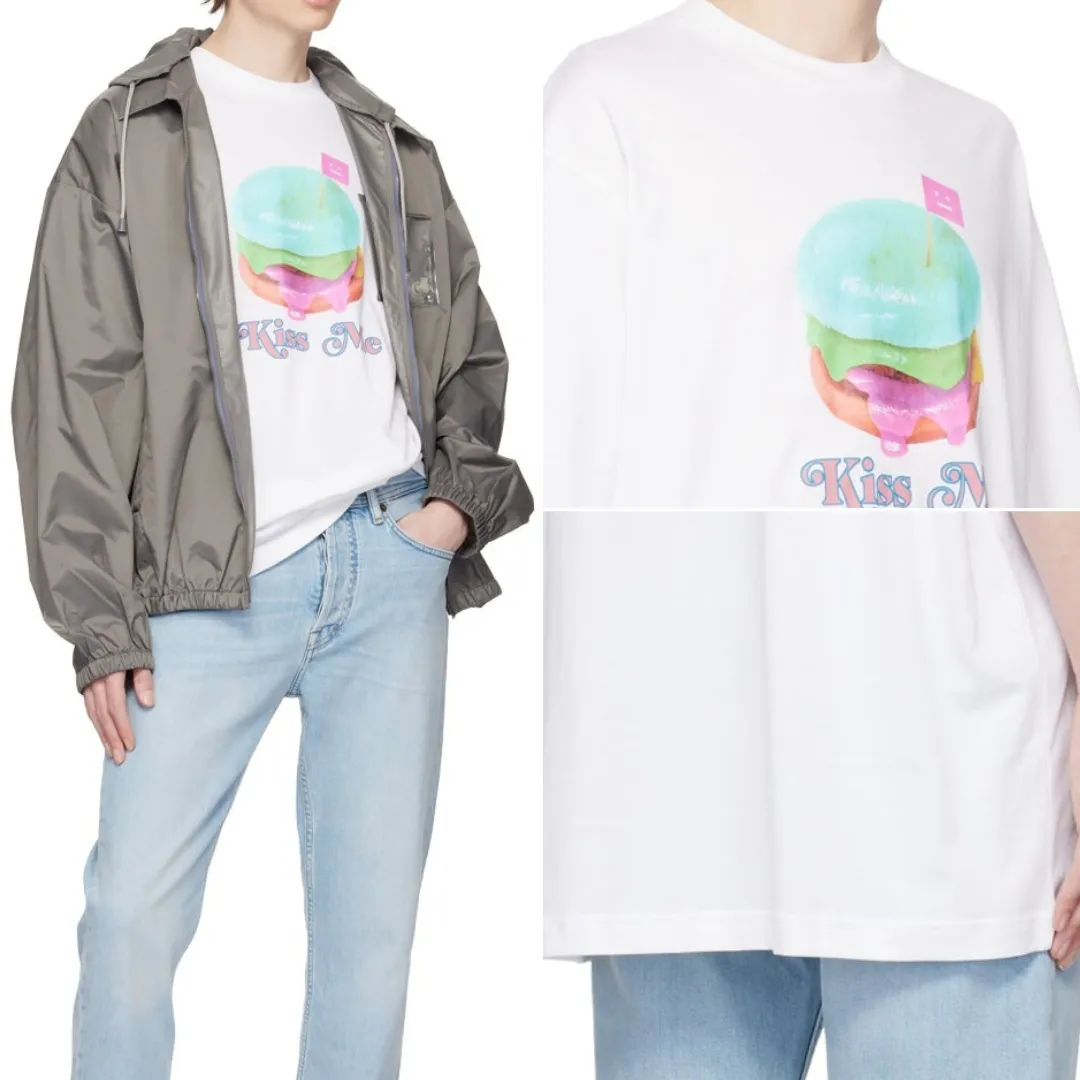 Acne Studios  |Crew Neck Street Style Plain Cotton Short Sleeves Logo