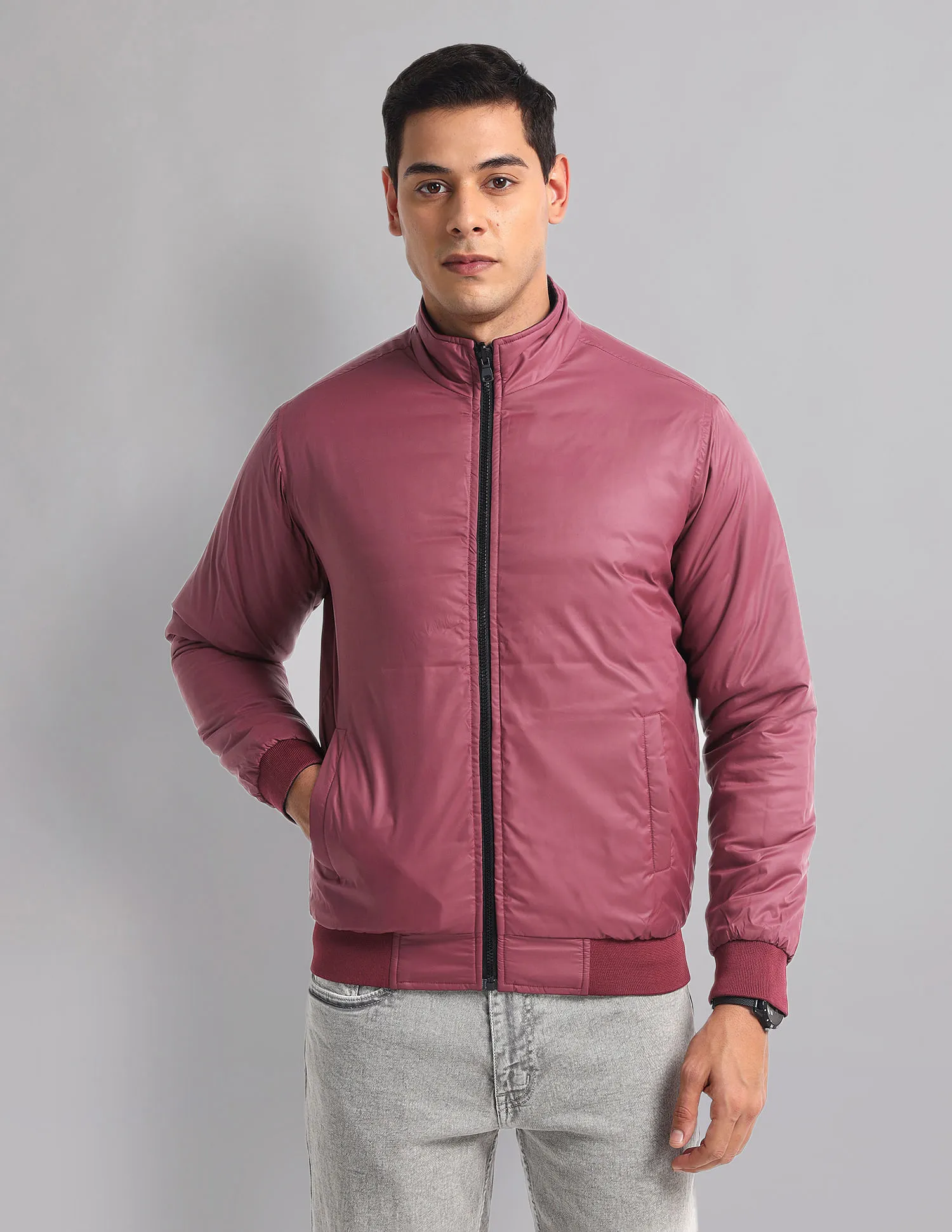 AD by Arvind Long Sleeve Quilt Reversible Jacket