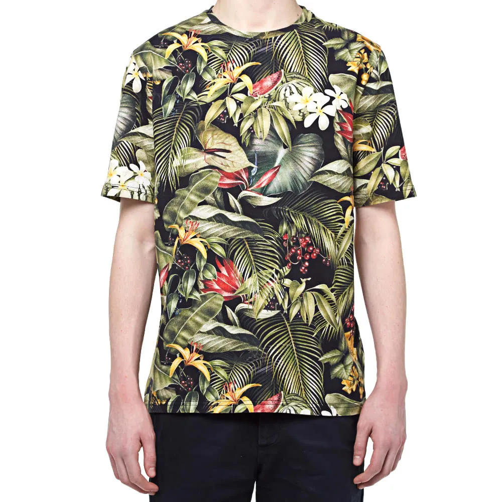 AMI Tropical All Over TeeBlack