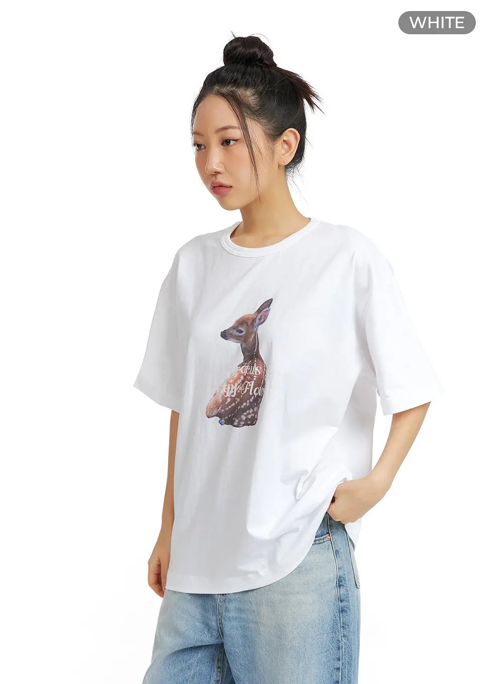 Animal Graphic Short-Sleeve Tee CF419