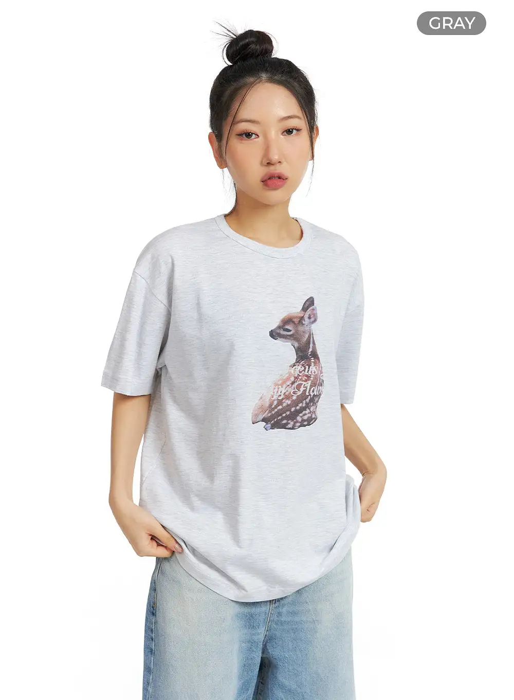 Animal Graphic Short-Sleeve Tee CF419