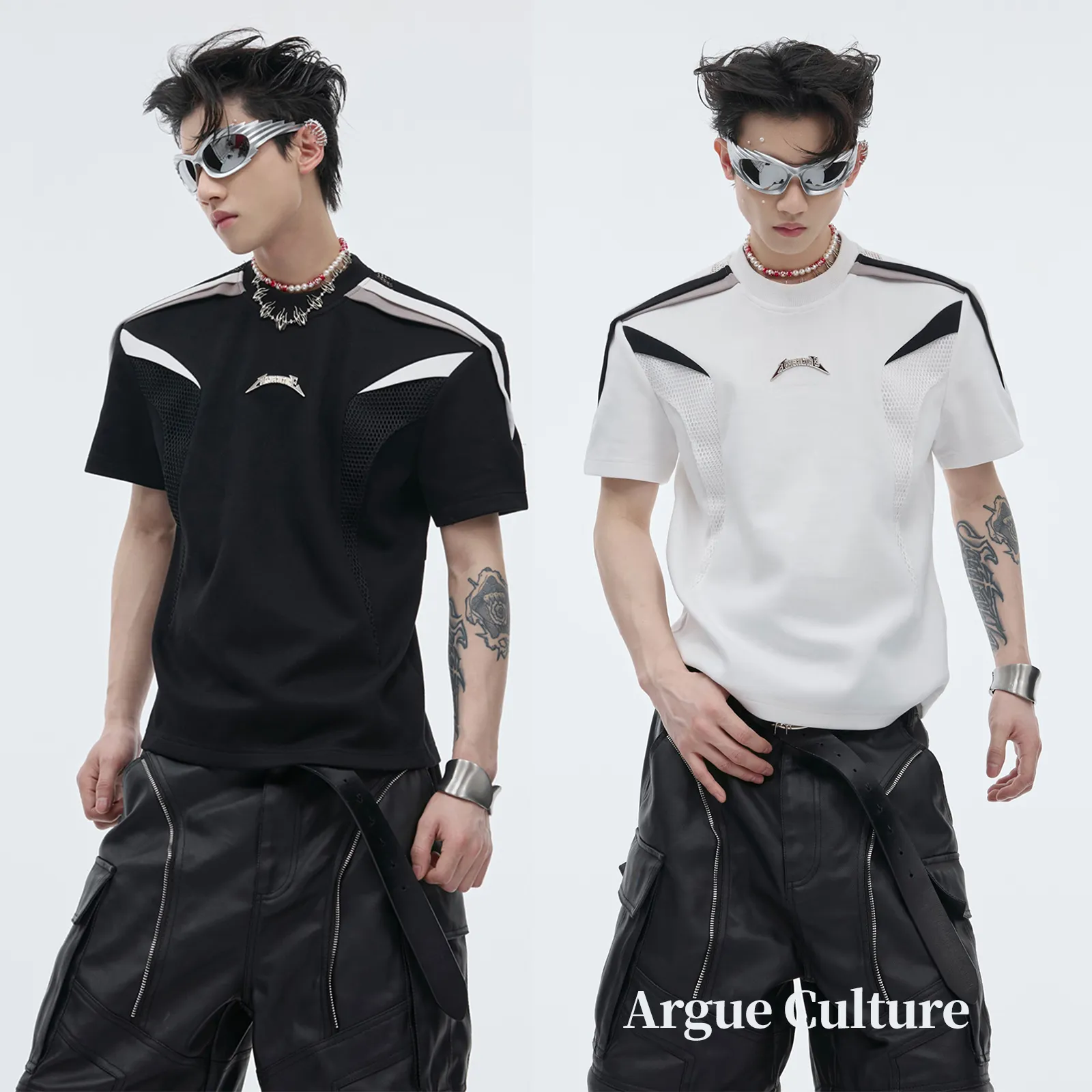 Argue Culture  |Crew Neck Street Style Plain Short Sleeves Logo