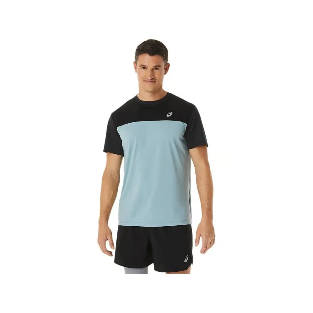 ASICS Men's Race Short Sleeve Top (Black/Light Steel)