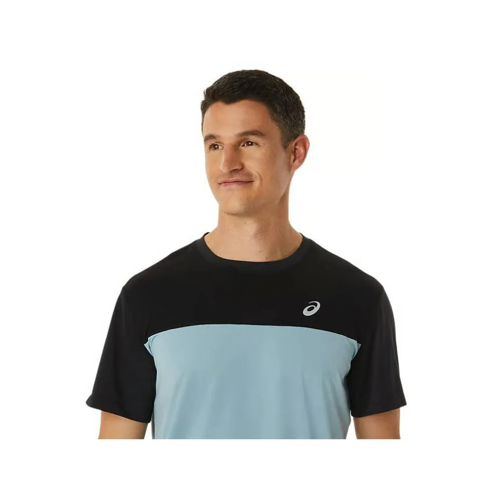 ASICS Men's Race Short Sleeve Top (Black/Light Steel)