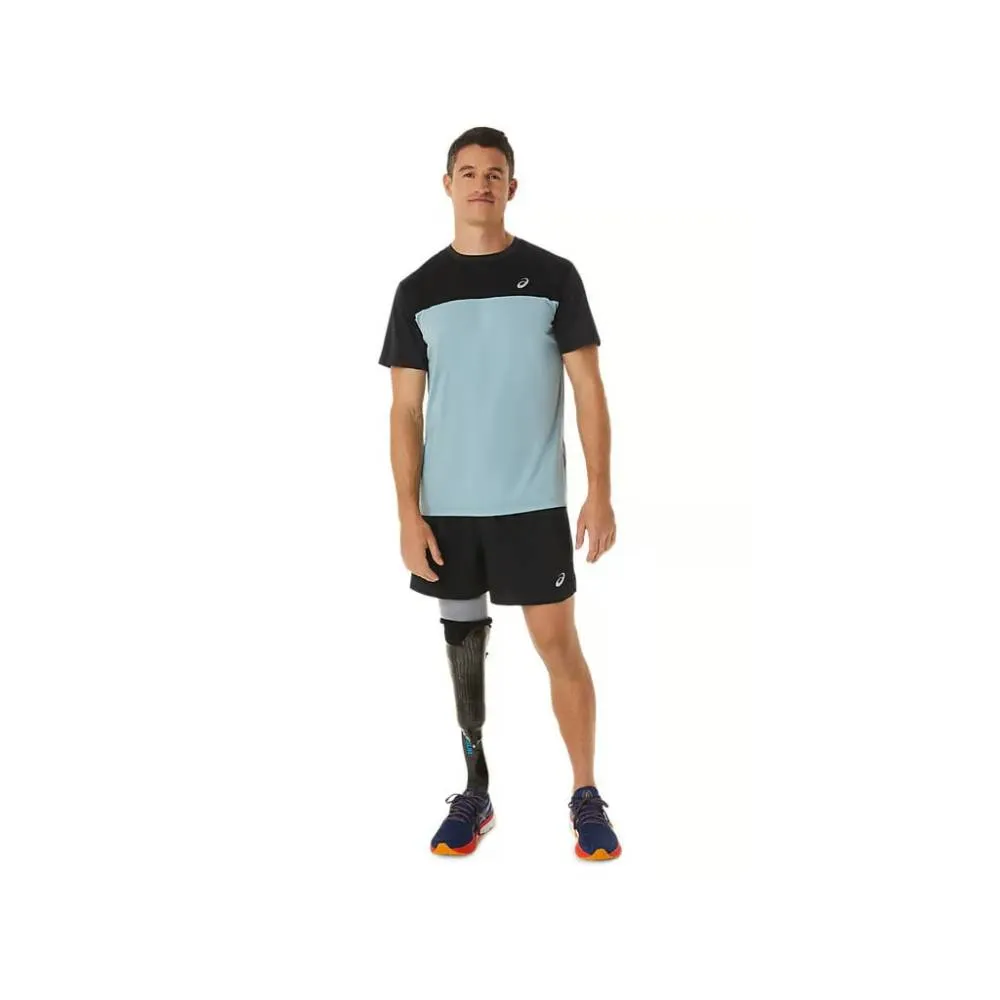 ASICS Men's Race Short Sleeve Top (Black/Light Steel)