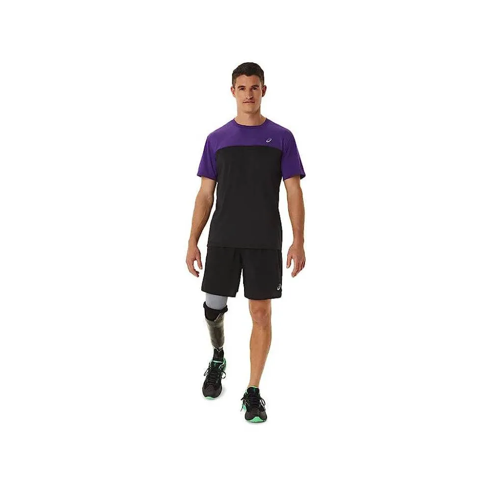 ASICS Men's Race Short Sleeve Top (Grape Jam/Performance Black)