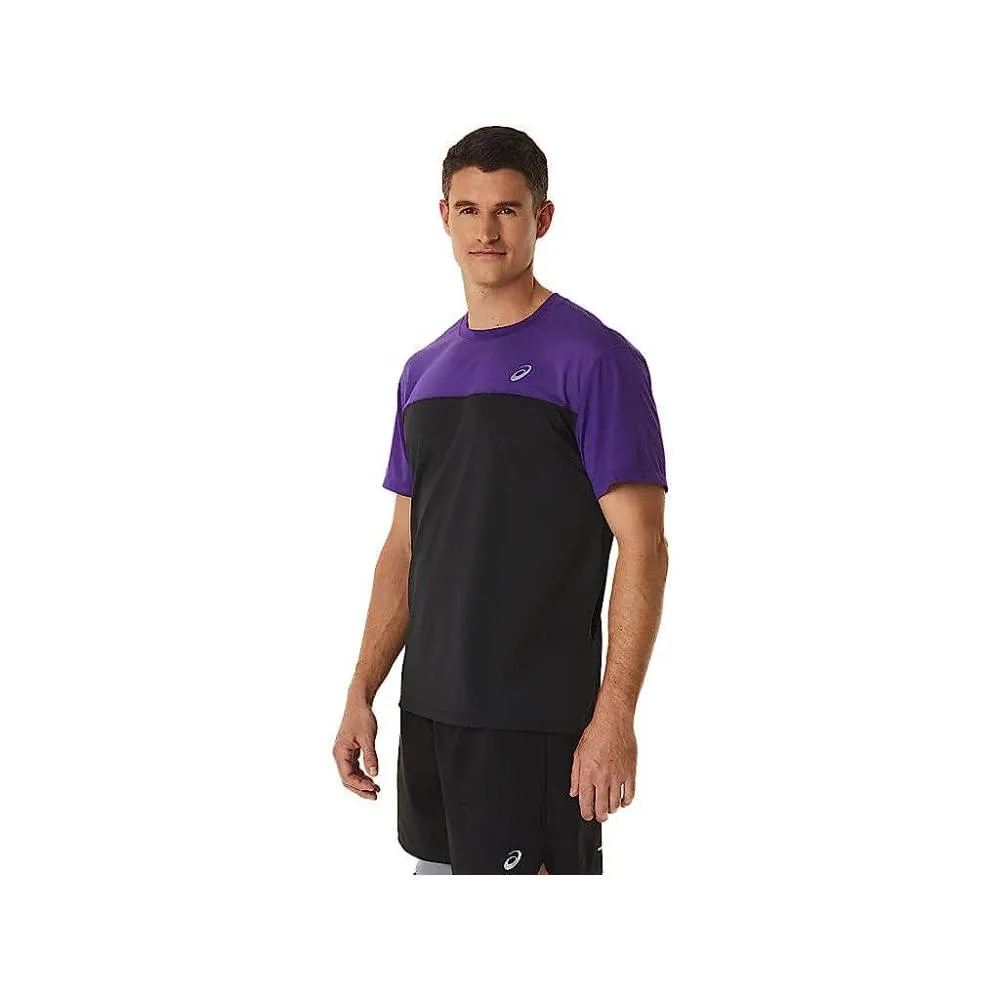 ASICS Men's Race Short Sleeve Top (Grape Jam/Performance Black)