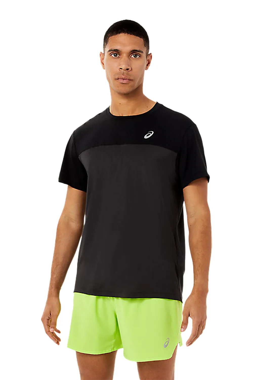 ASICS Men's Race SS Top in Black/Graphite Grey