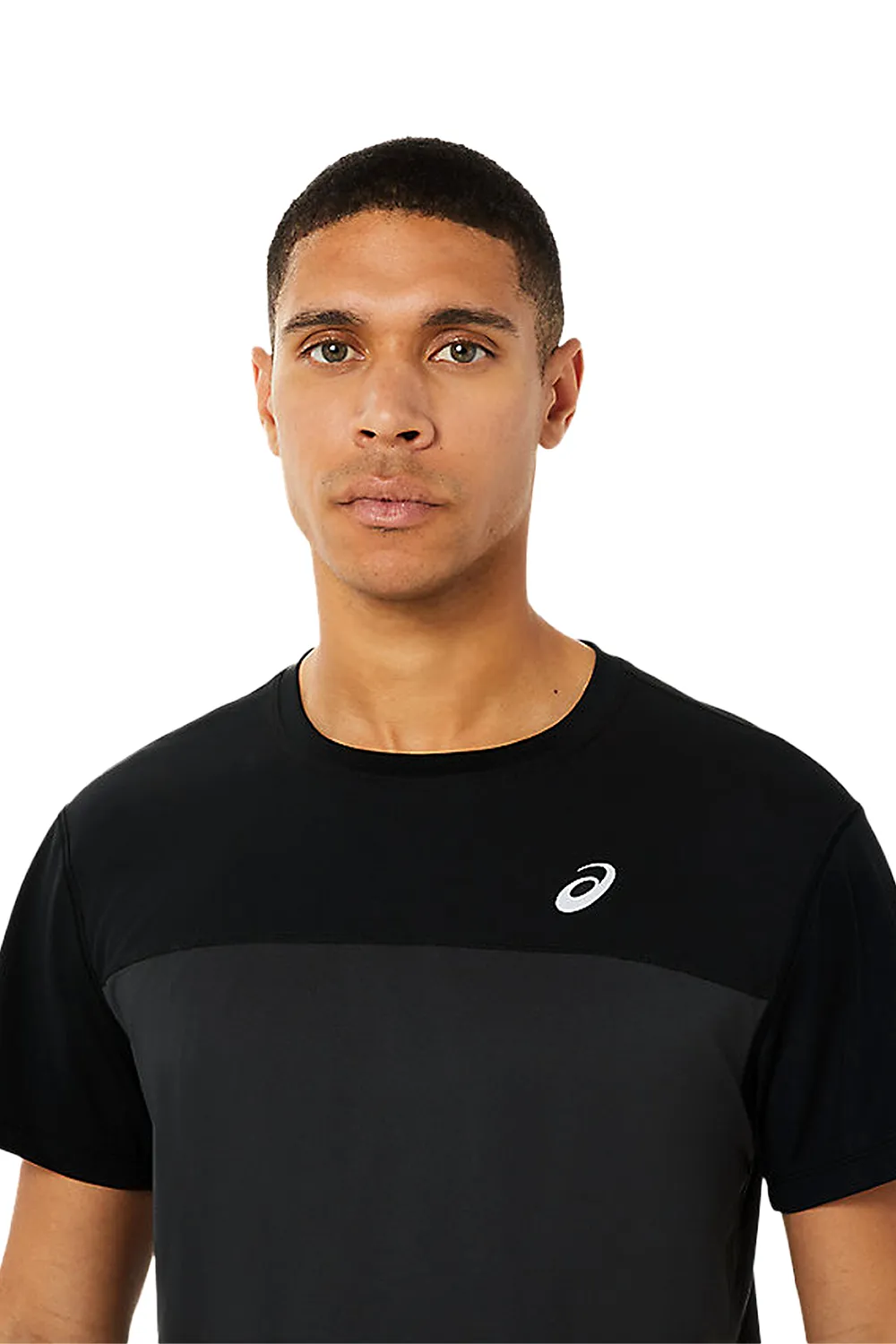 ASICS Men's Race SS Top in Black/Graphite Grey