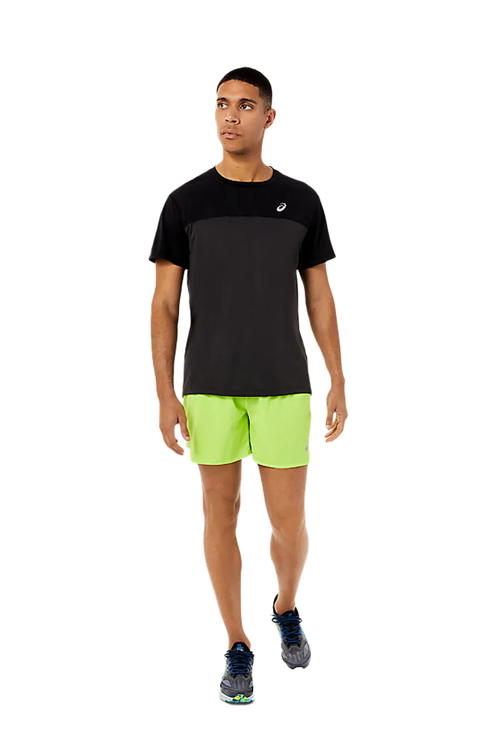 ASICS Men's Race SS Top in Black/Graphite Grey