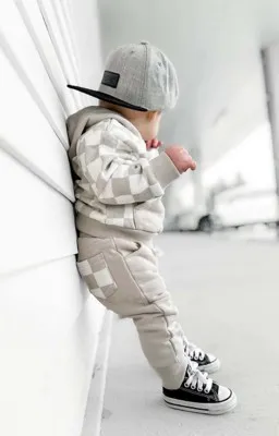 Baby Little Bipsy Checkered Pocket Joggers