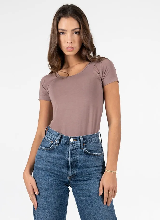 Bamboo Short Sleeve Scoop Neck