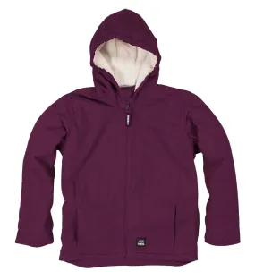 Berne Plum 100% Cotton Girls Hooded Coat