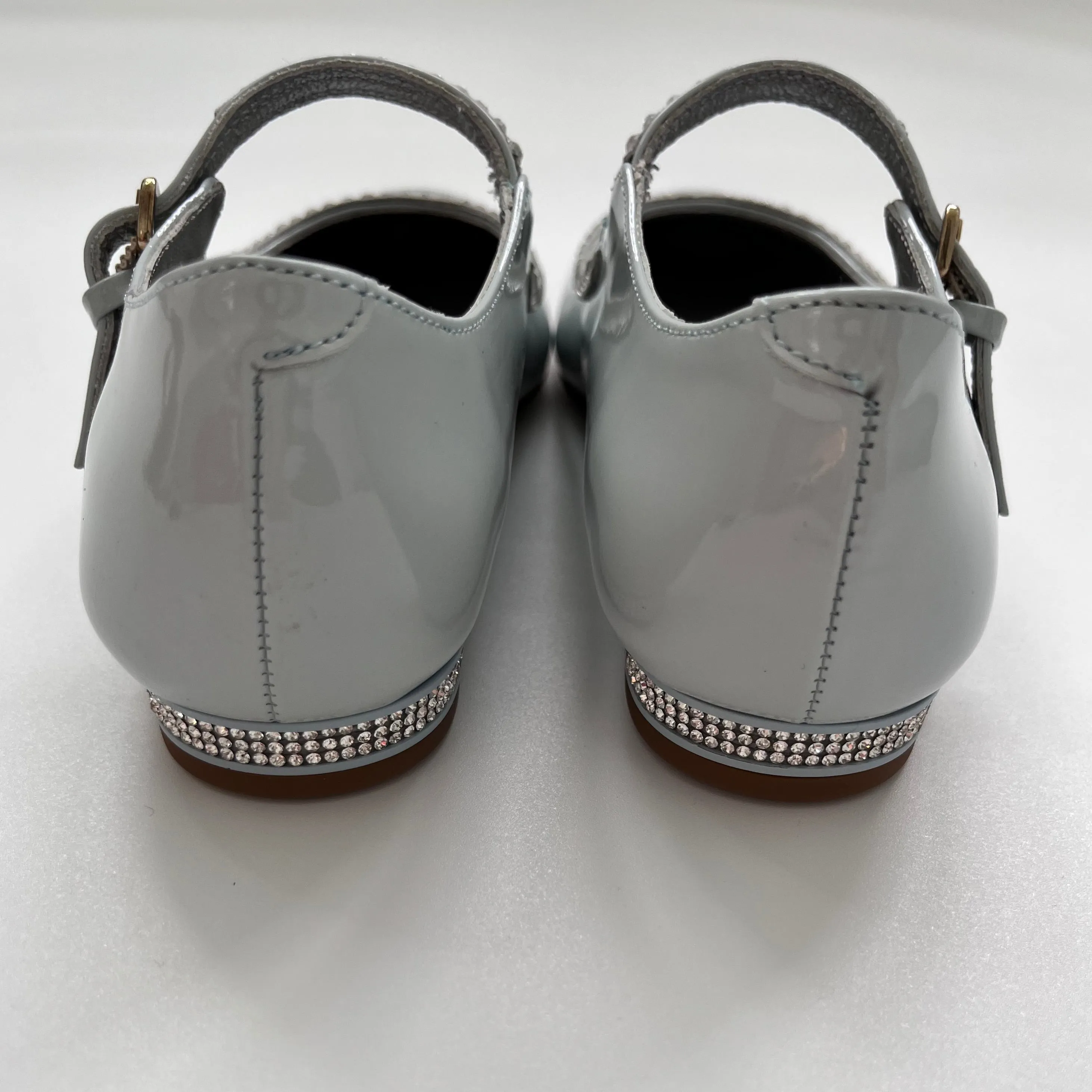 Bonpoint Grey Patent Jewel Mary-Jane Shoes: Size EU 31 (Brand New)