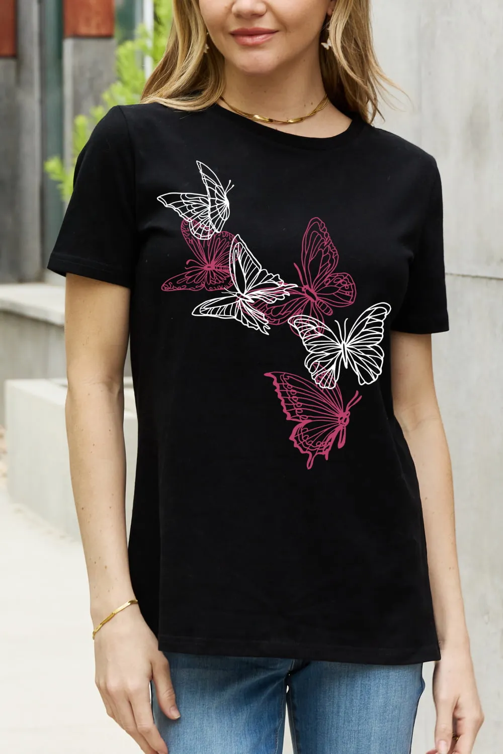 Butterfly Garden Graphic Cotton Tee