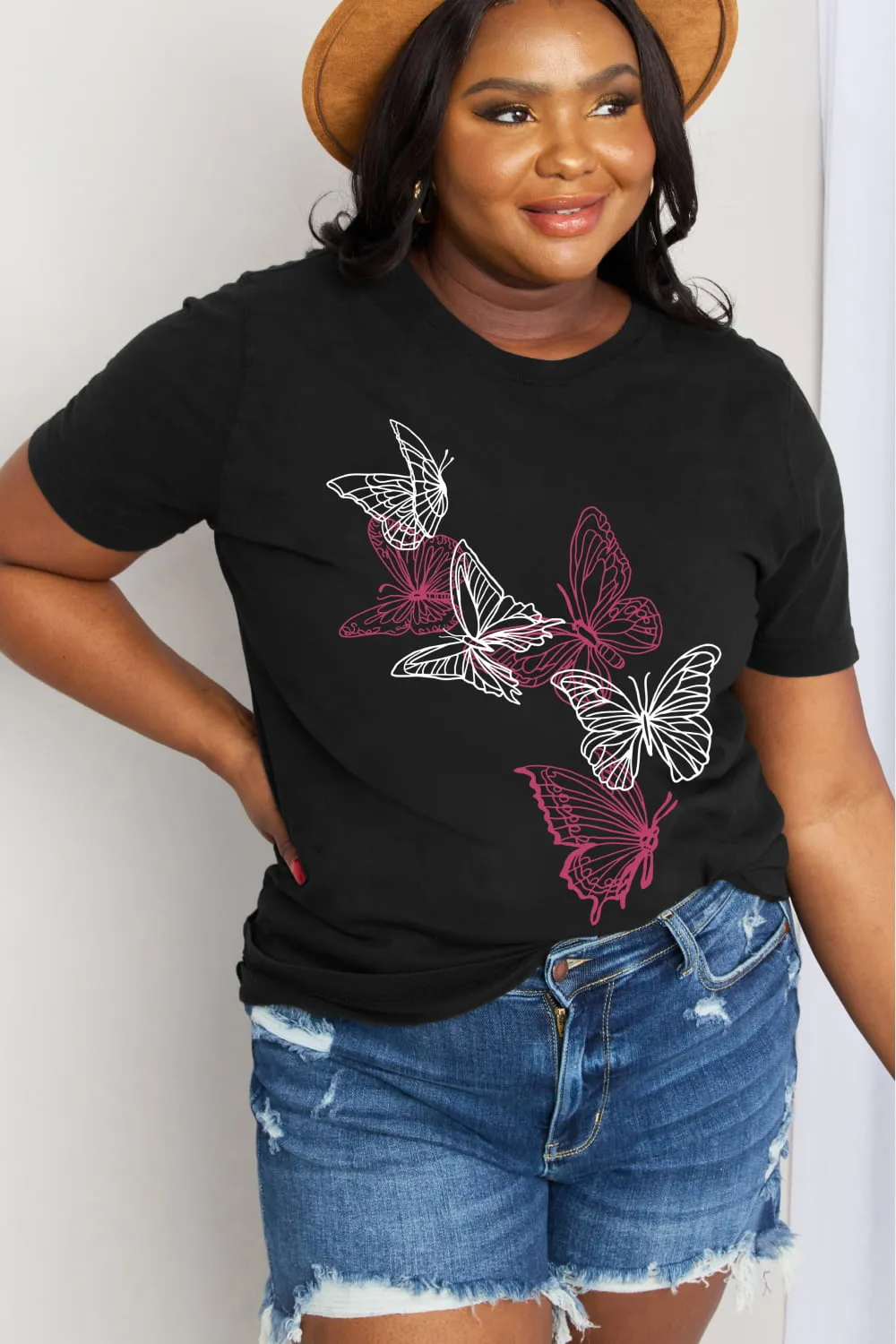 Butterfly Garden Graphic Cotton Tee