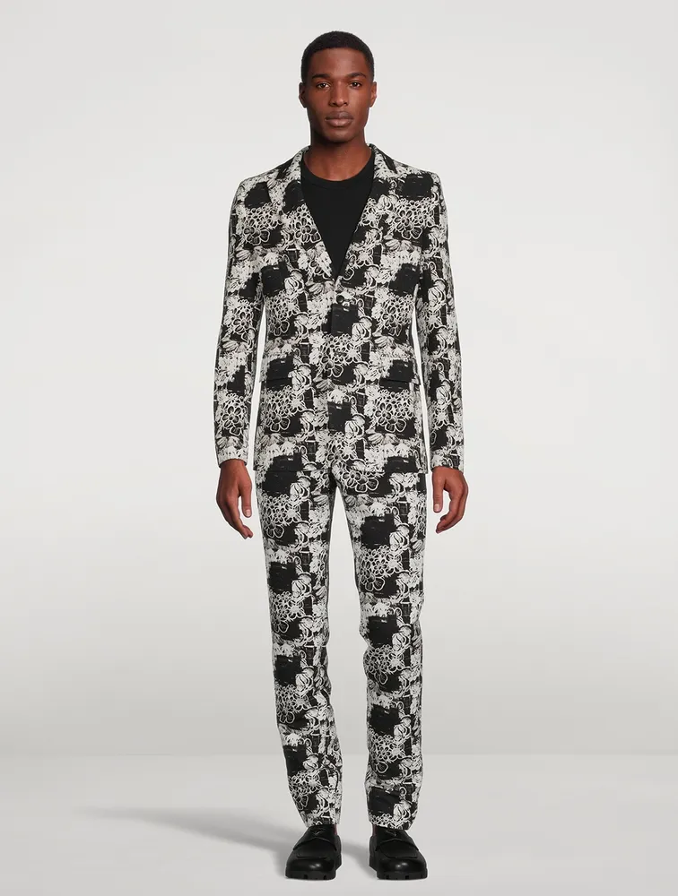 COMME DES GARÇONS HOMME PLUS Cotton Single-Breasted Jacket Floral Print