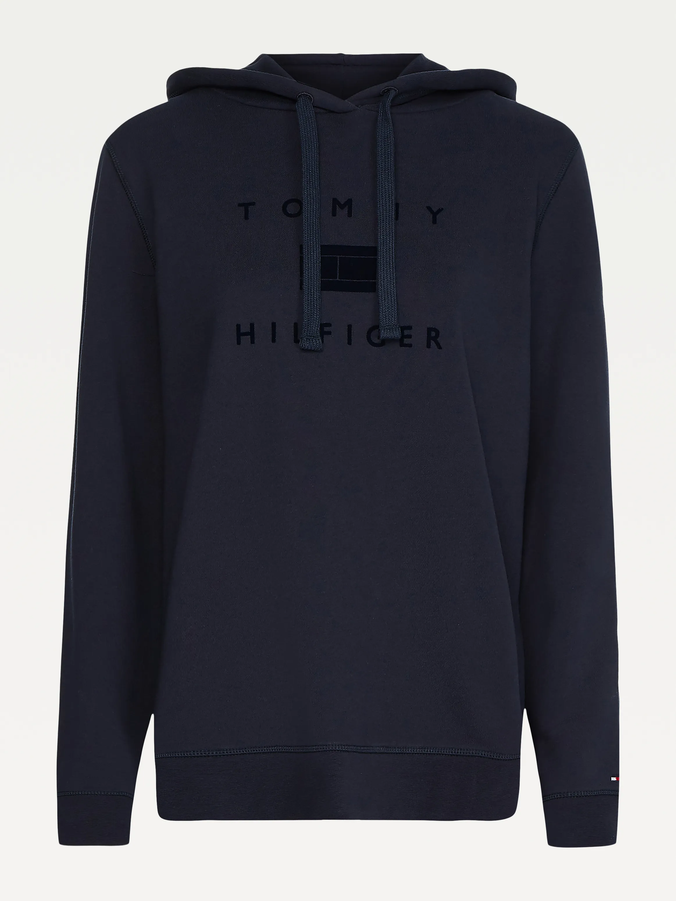 Curve Flock Logo Hoodie | Hoodies | Tommy Hilfiger