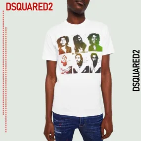 D SQUARED2  |Cotton Short Sleeves Bridal Logo Luxury Outlet T-Shirts