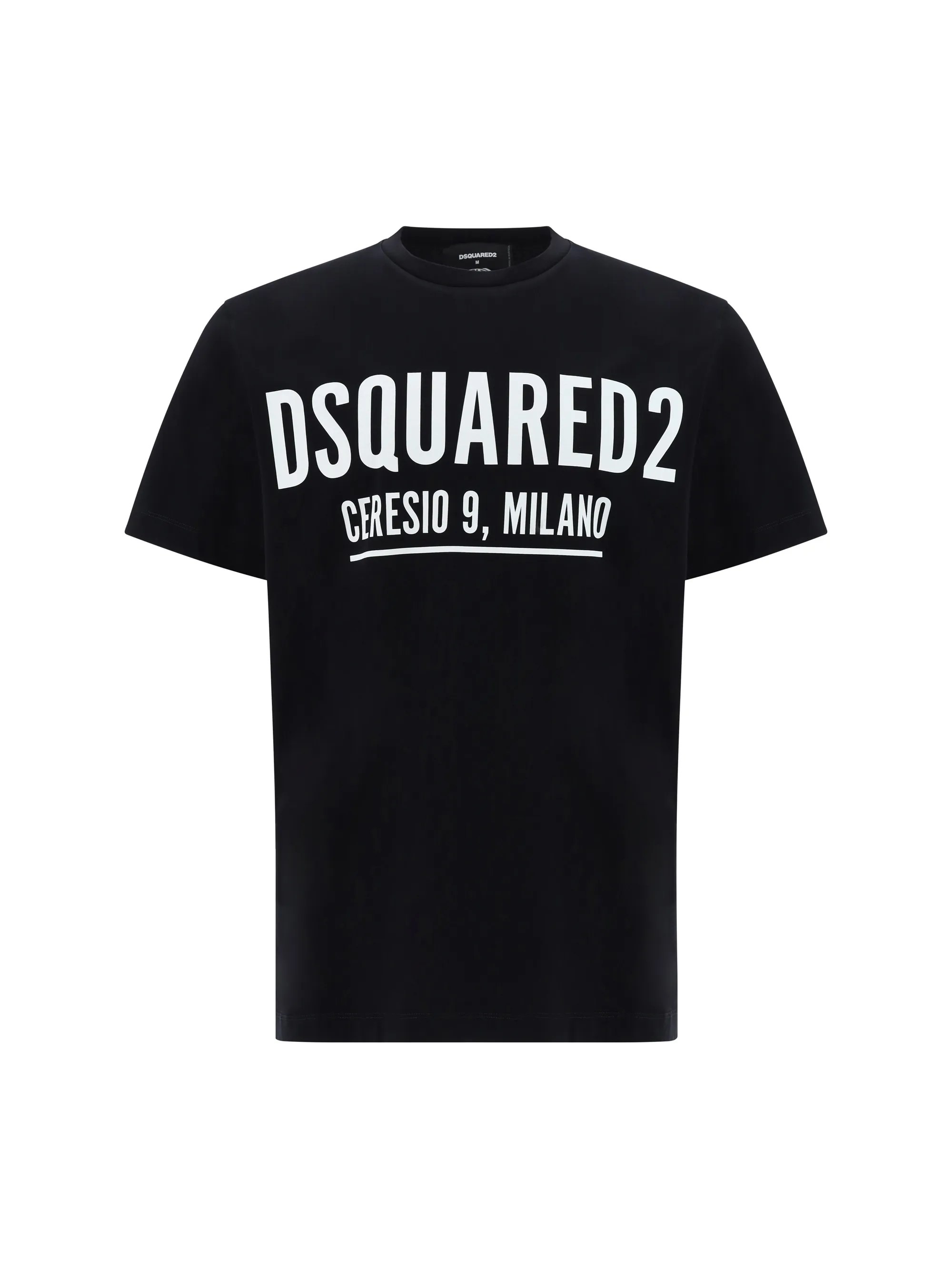 D SQUARED2  |Crew Neck Monogram Cotton Short Sleeves Luxury