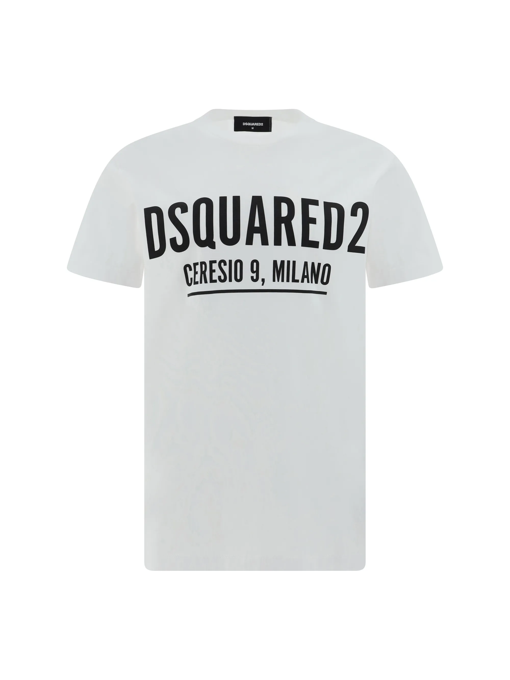 D SQUARED2  |Crew Neck Monogram Cotton Short Sleeves Luxury