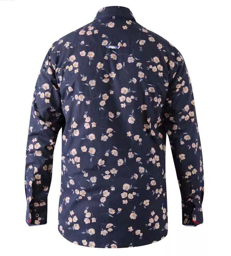 D555 Big Mens Long Sleeve Shirt With All Over Print (ROOKSEY)