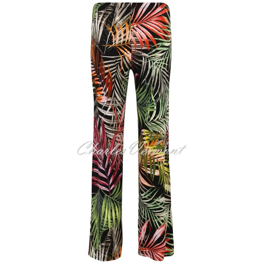 Doris Streich Wide Leg Tropical Print Trouser - Style 809709-98