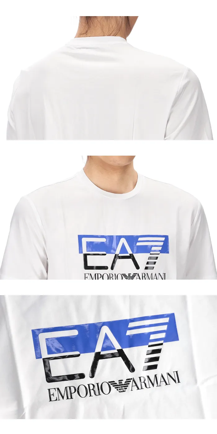 EMPORIO ARMANI  |Crew Neck Street Style Cotton Short Sleeves Logo