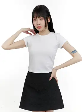 Essential Crop Short Sleeve Tee CM429