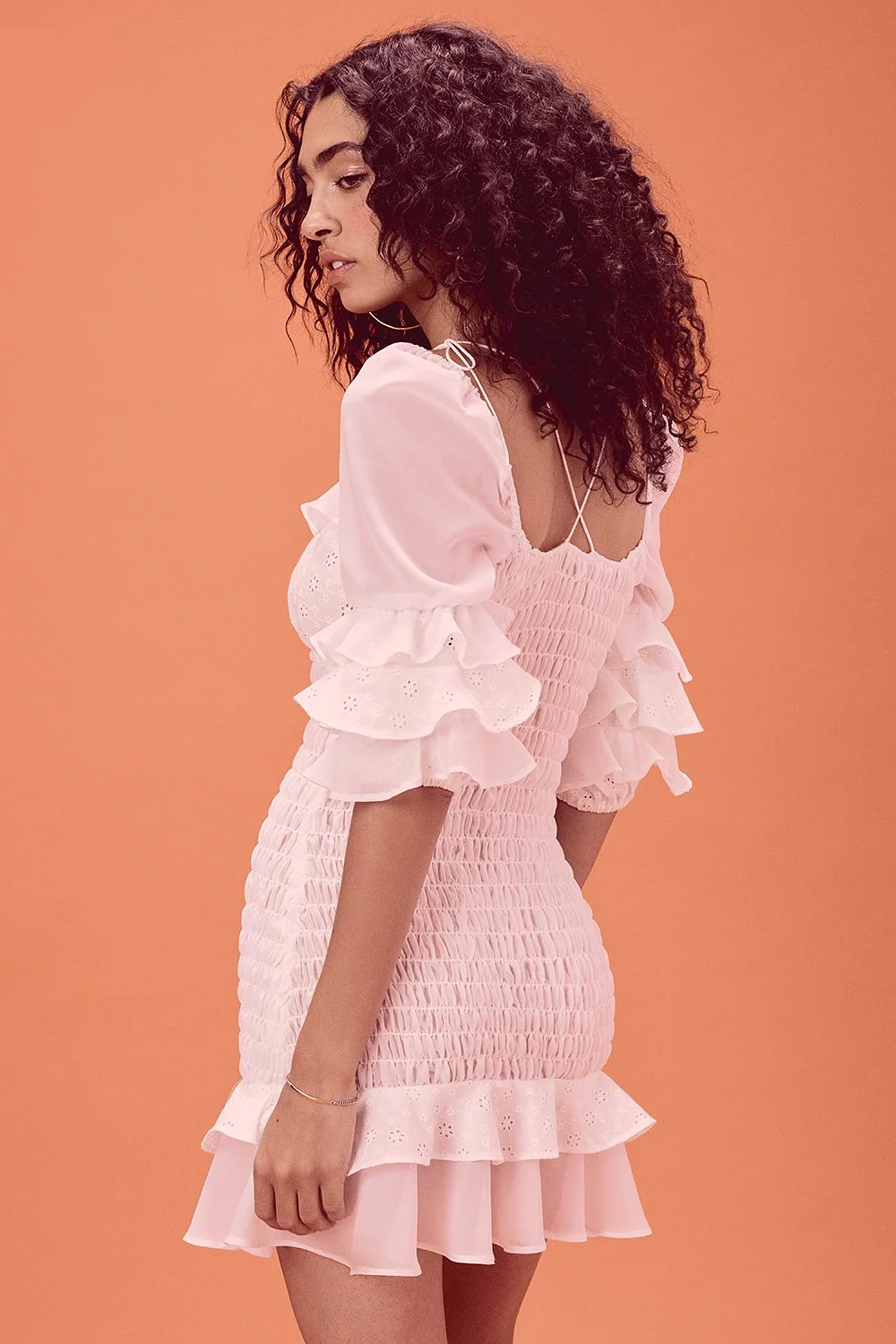 For Love and Lemons Bora Bora Ruffle Mini Dress