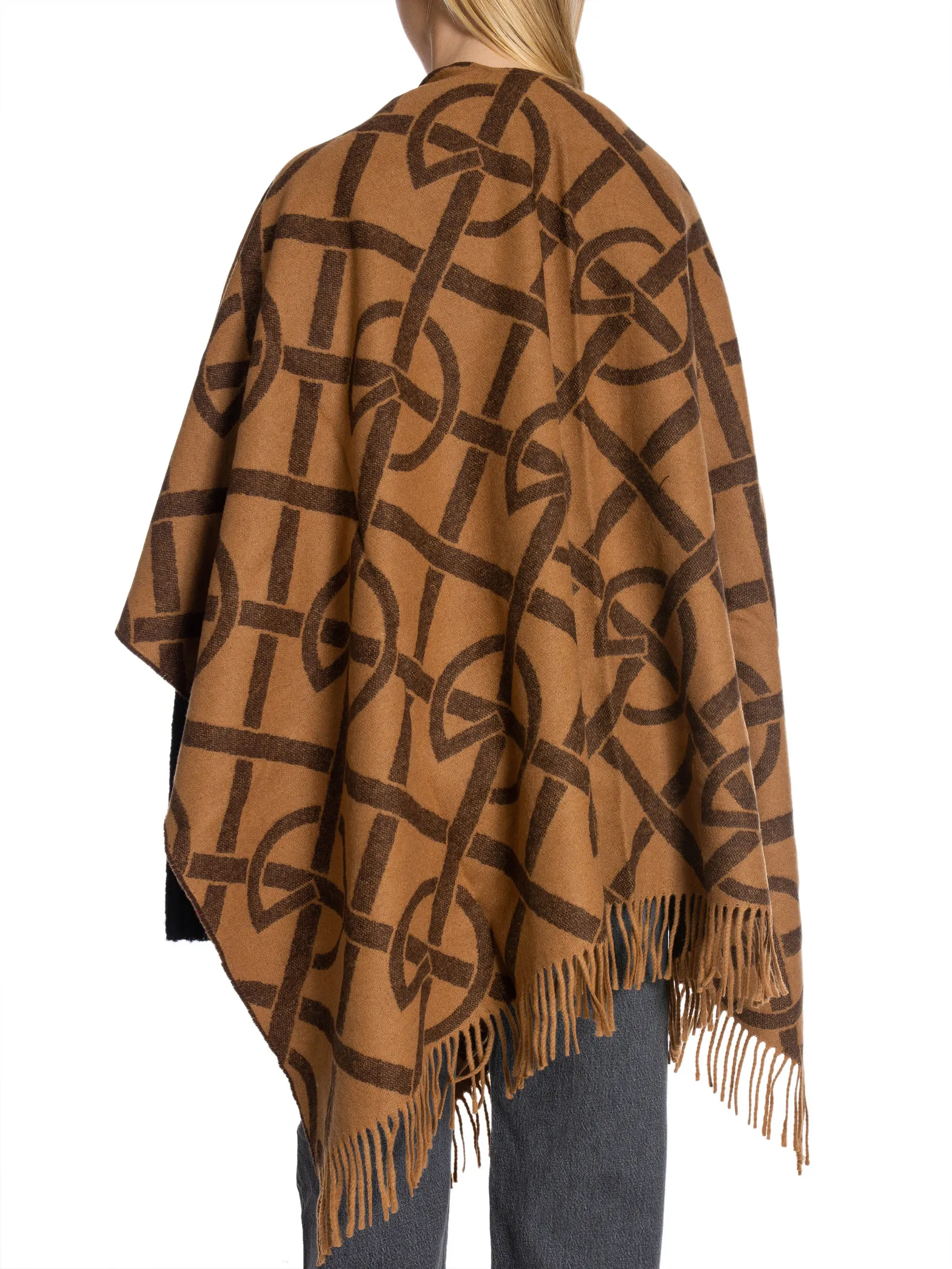 GANT PONCHO G PATTERN BURNT SUGAR