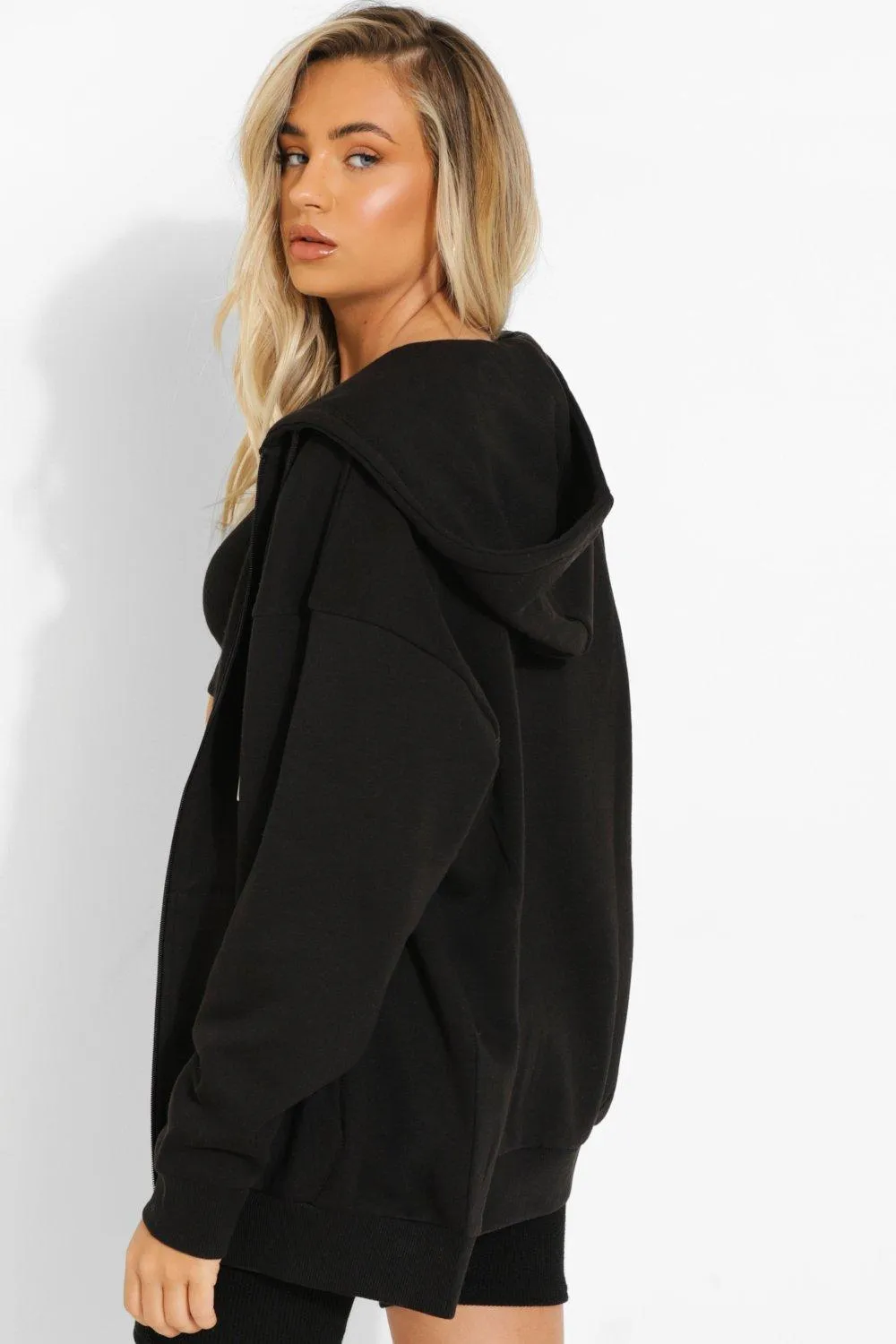 Hoodies & Sweatshirts | Oversized Zip Through Hoodie | boohoo