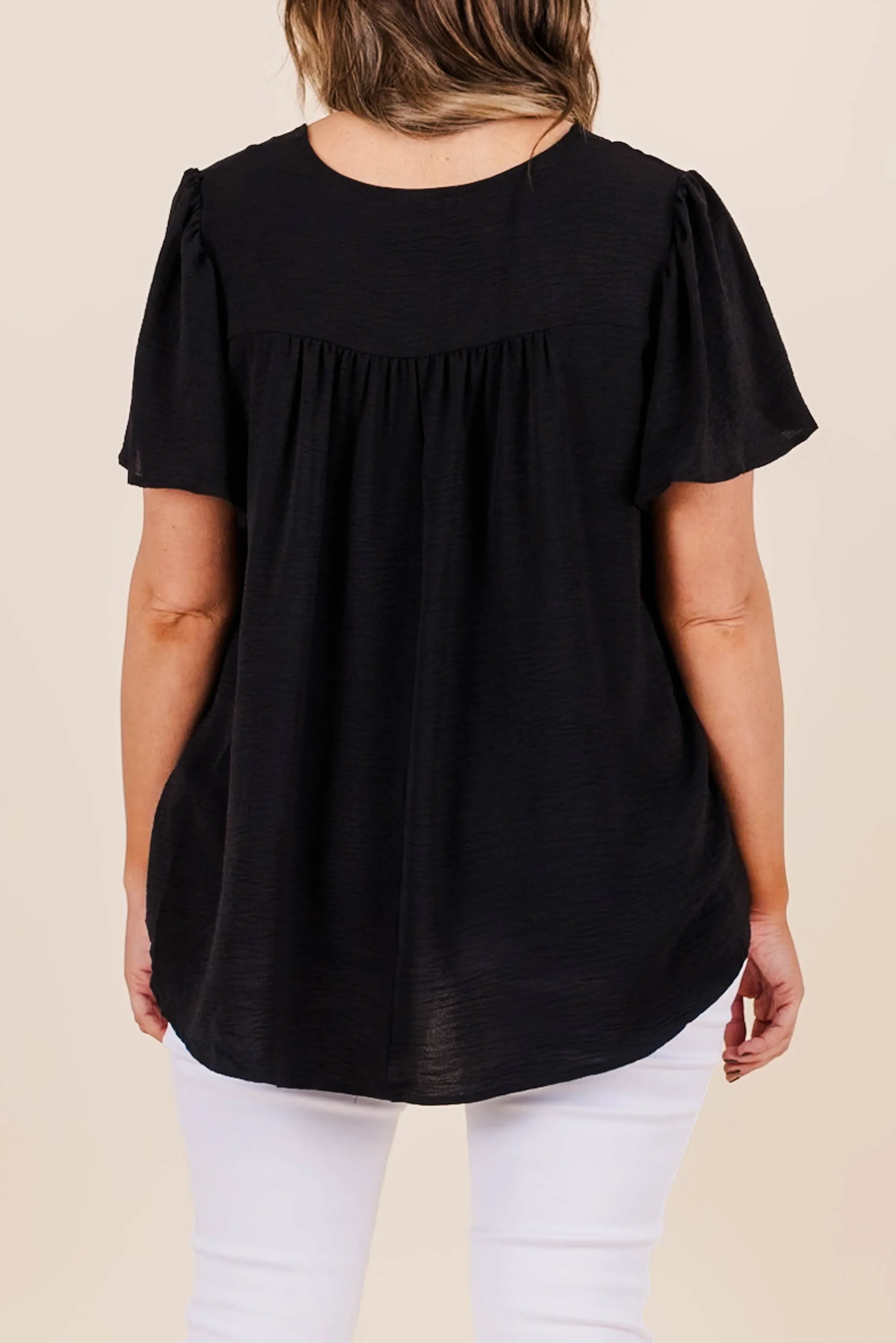 I See You All Over Me Top, Black