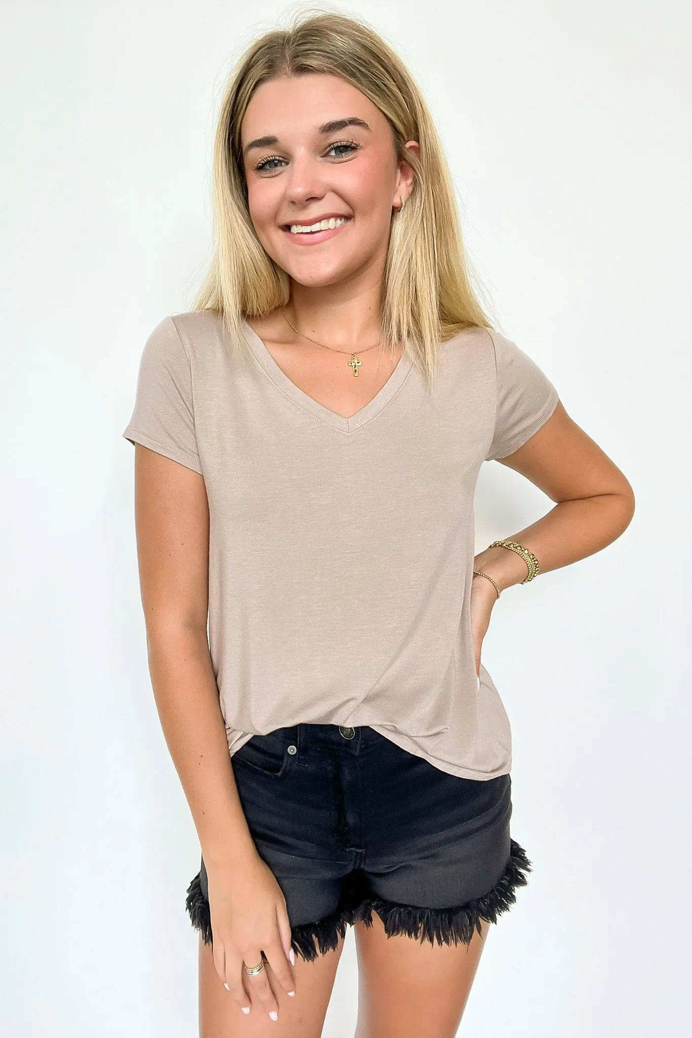 Jayme V-Neck Short Sleeve Top