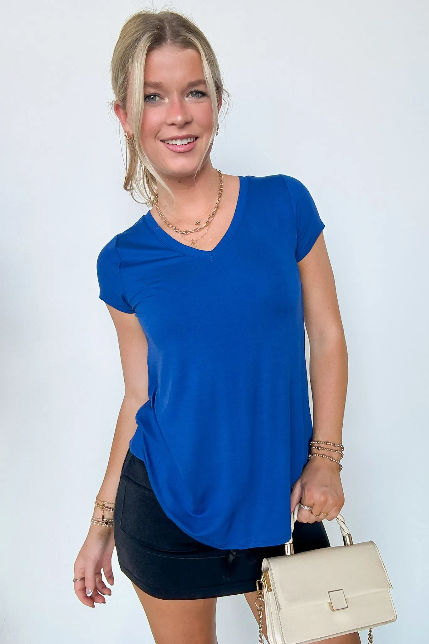 Jayme V-Neck Short Sleeve Top