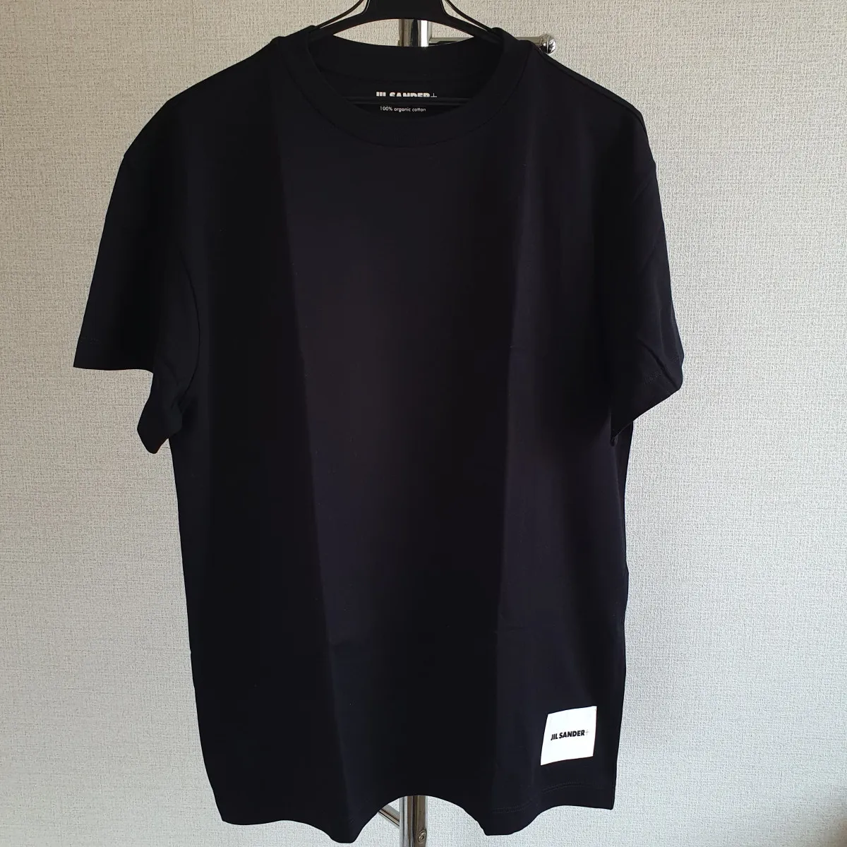 Jil Sander  |Crew Neck Plain Cotton Short Sleeves Logo Designers