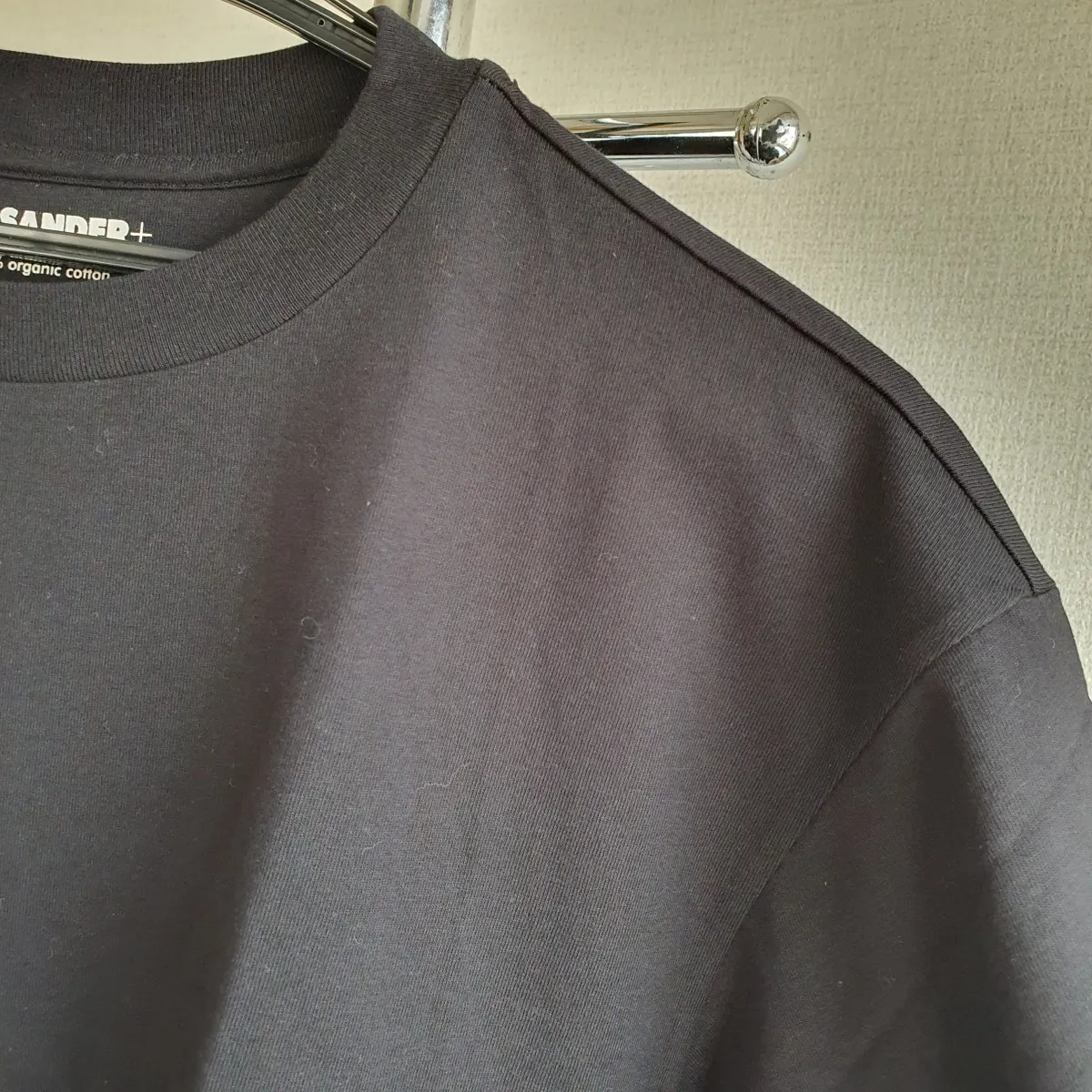 Jil Sander  |Crew Neck Plain Cotton Short Sleeves Logo Designers