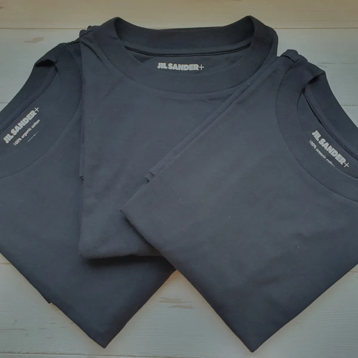 Jil Sander  |Crew Neck Plain Cotton Short Sleeves Logo Designers