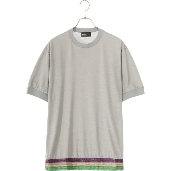 KOLOR  |Crew Neck Plain Cotton Short Sleeves Logo Crew Neck T-Shirts