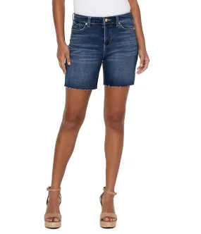 Liverpool Los Angeles Kristy Hi-Rise Cut Hem Vintage Denim Short 7"