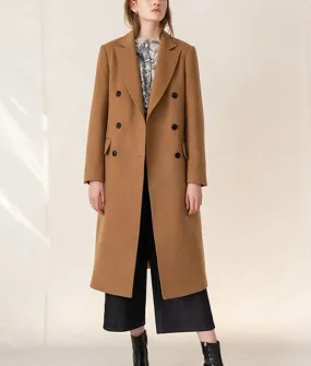 Love, Guaranteed Susan Camel Coat | Double-Breasted Coat