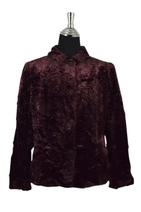 Maroon Faux Fur Jacket