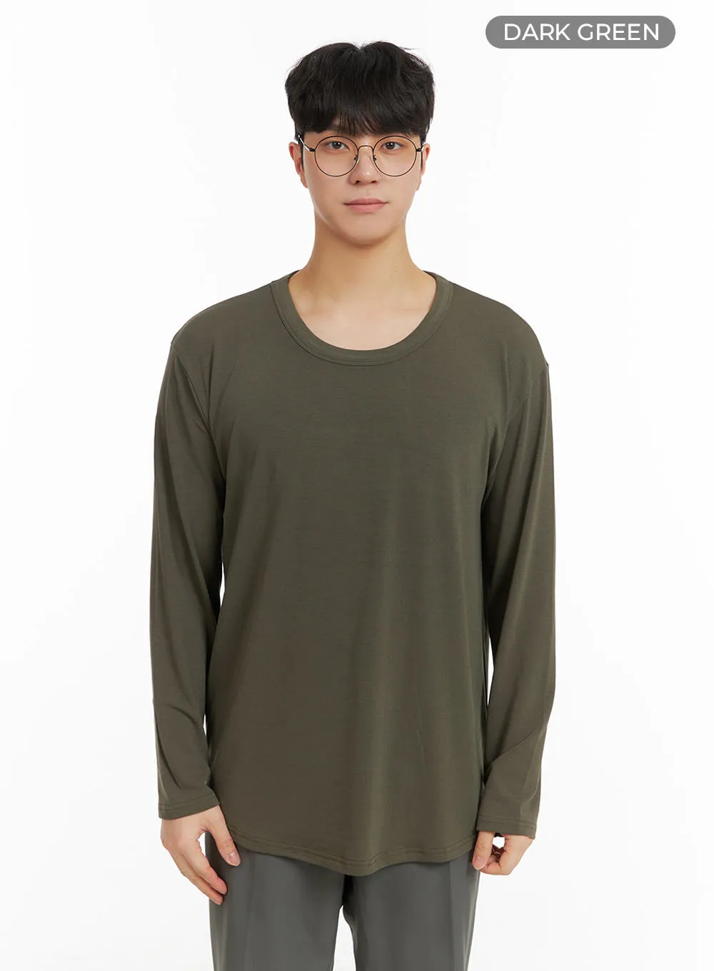 Men's Basic Round Neck Long Sleeve IA402