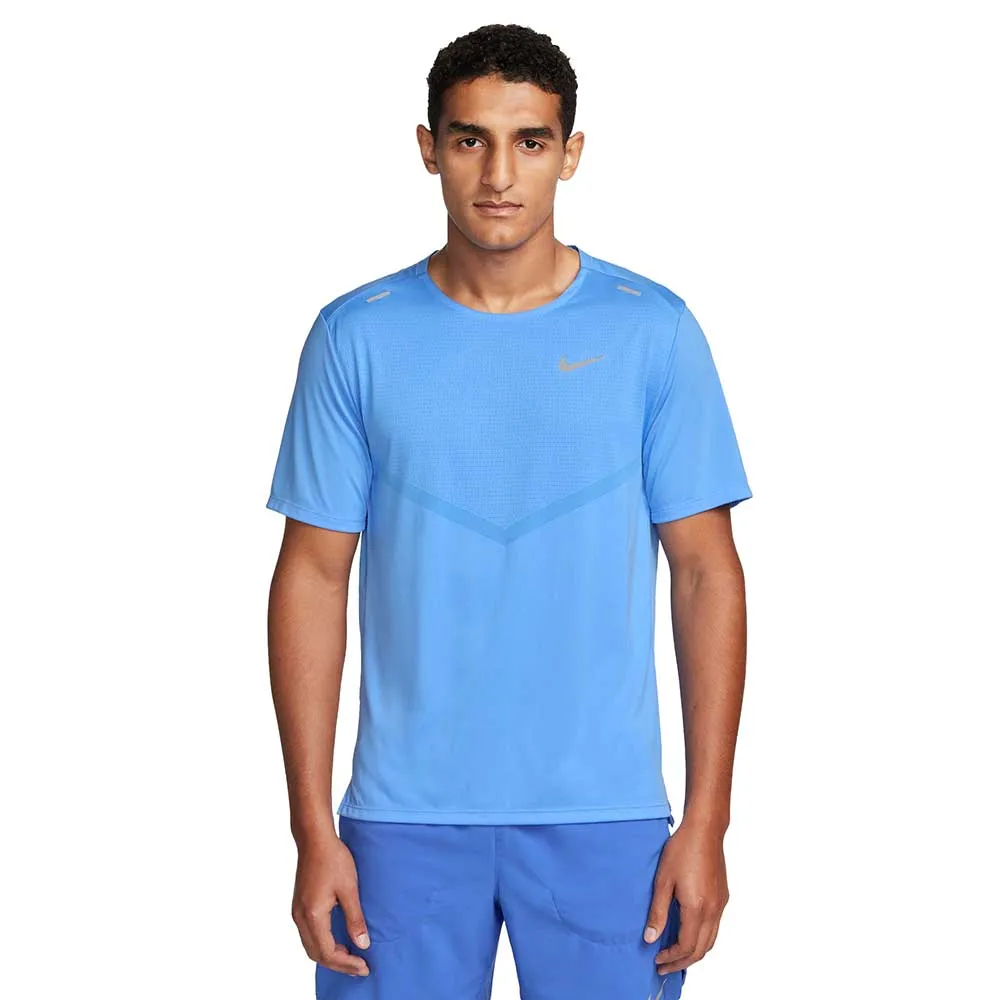 Men's Nike Dri-FIT Rise 365 Short Sleeve  Top - University Blue