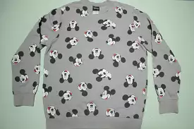 Mickey Mouse Head All Over Print Disney Crewneck Sweatshirt