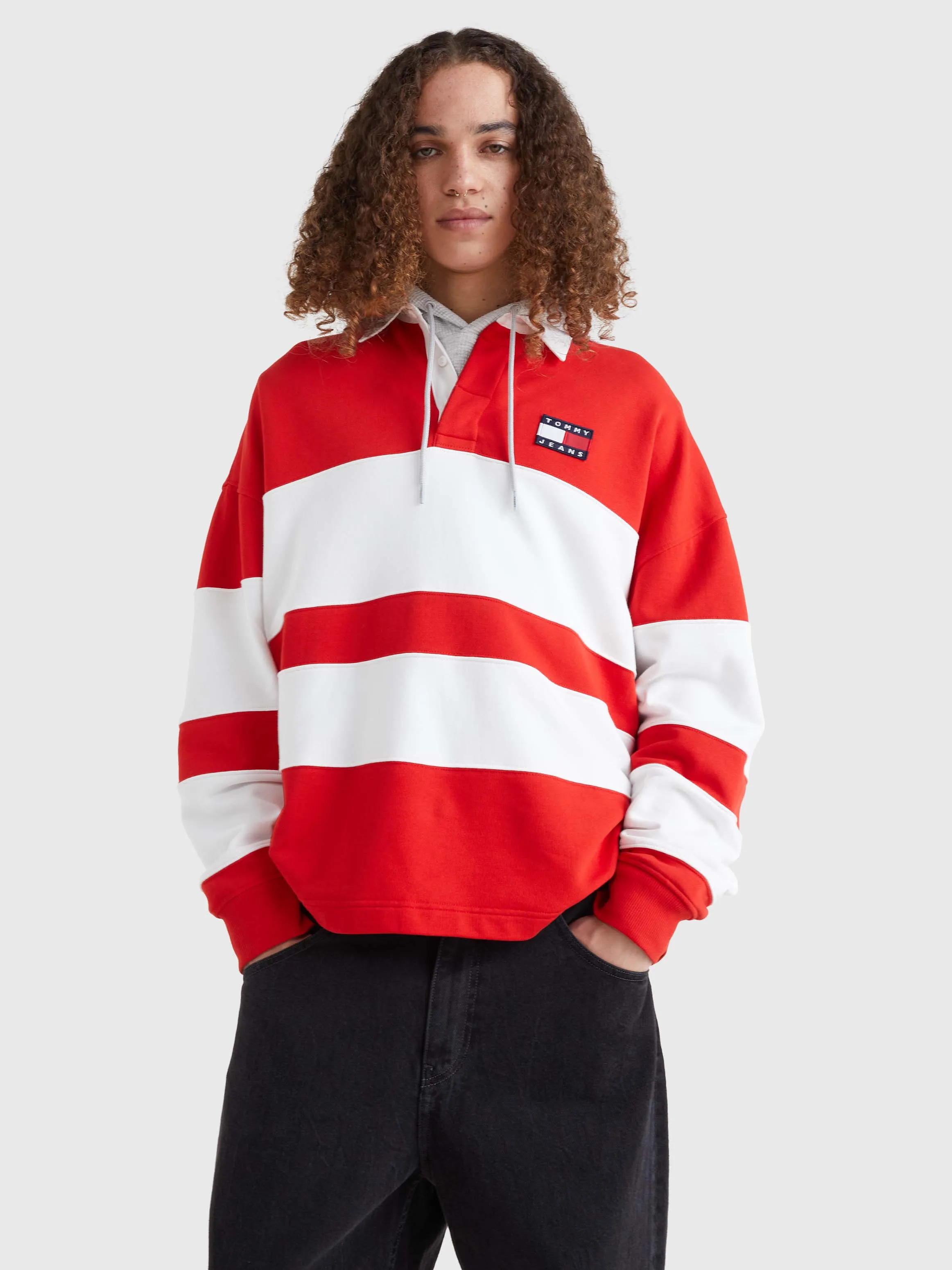 Mixed Stripe Rugby Shirt | Sweatshirts & Hoodies | Tommy Jeans