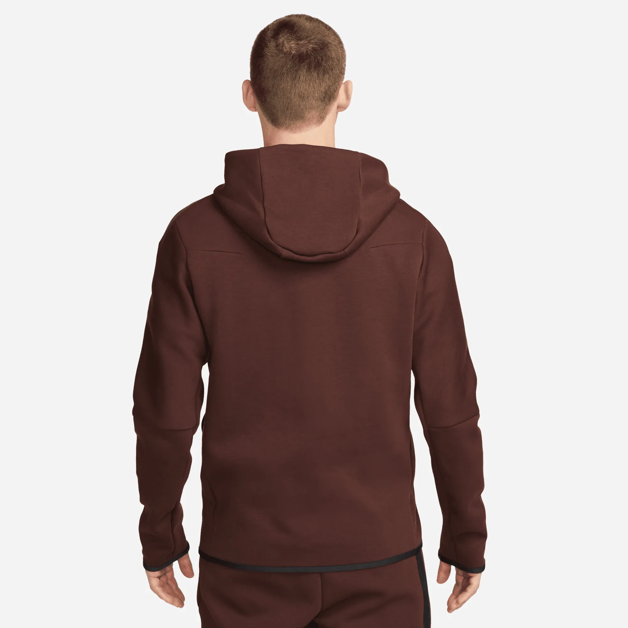 Nike Sportswear Tech Fleece Brown Full-Zip Hoodie