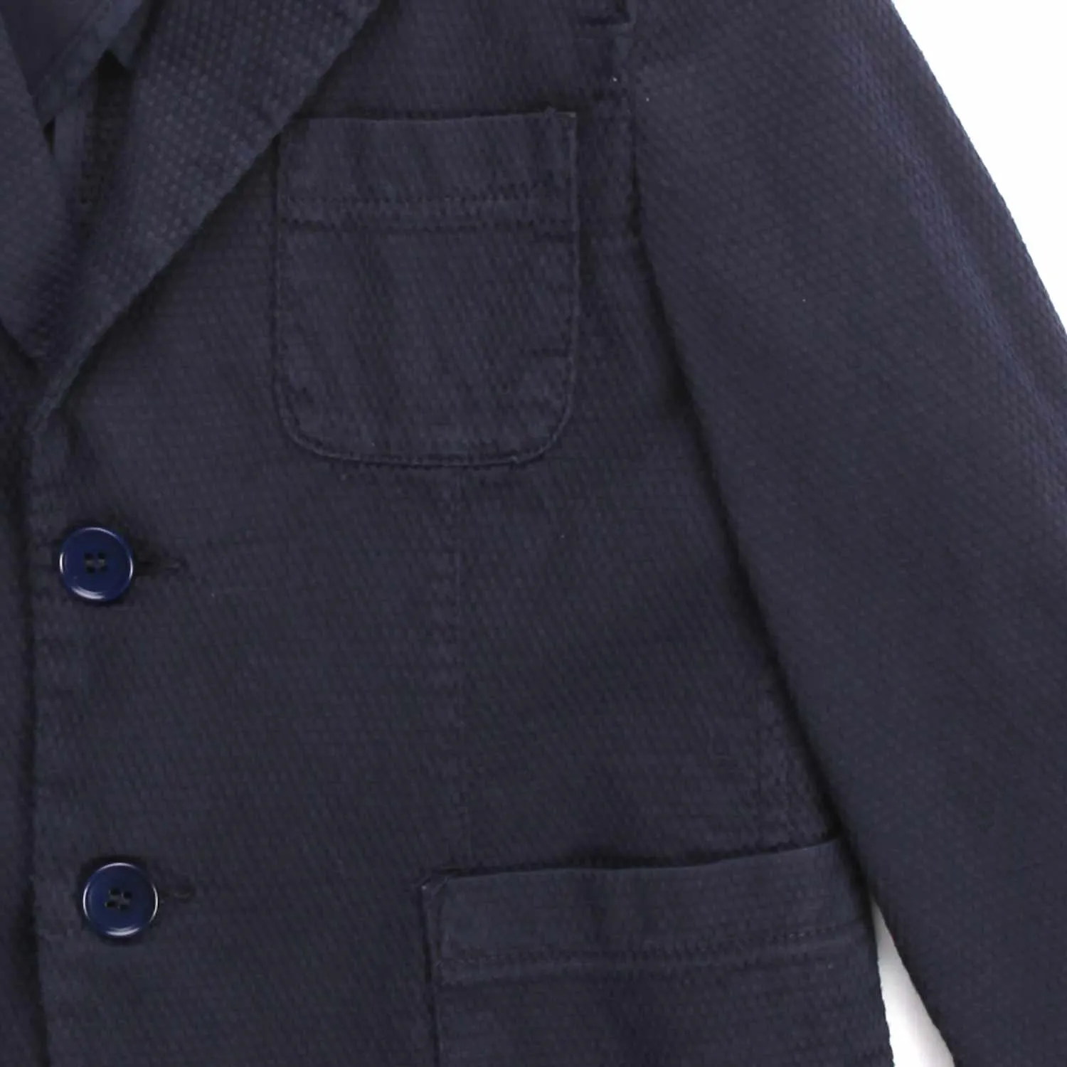 Officina51 Blue Single-Breasted Jacket For Baby And Child